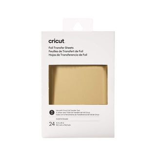 Cricut Gold Foil Transfer Sheets - 10x15cm (Pack of 24 Sheets)