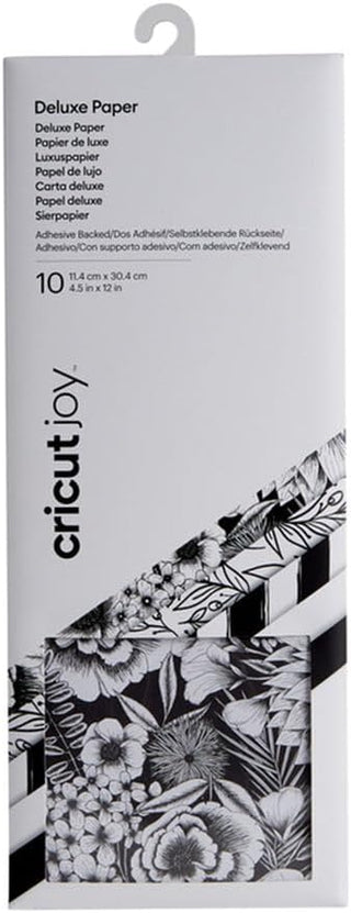 Cricut Deluxe Paper - Black & White Botanicals (Pack of 10)