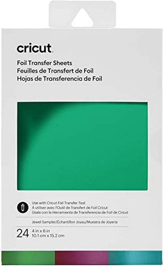 Cricut Jewel Foil Transfer Sheets - 10x15cm (Pack of 24 Sheets)