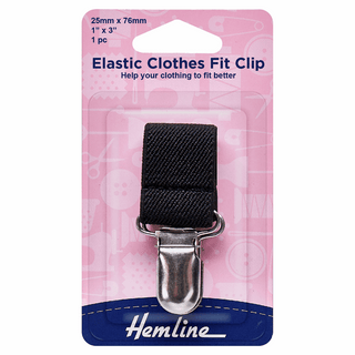 Hemline Elastic Clothes Fit Clip - 25 x 76mm