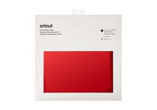 Cricut Red Foil Transfer Sheets 30x30cm (Pack of 8 Sheets)