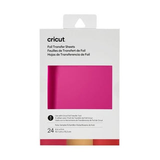 Cricut Ruby Foil Transfer Sheets - 10x15cm (Pack of 24 Sheets)