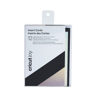 Cricut A2 Insert Cards - Black/Silver Holographic (Pack of 12)