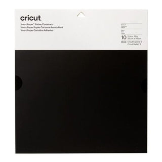 Cricut Smart Sticker Cardstock - 33x33cm Black (Pack of 10 Sheets)
