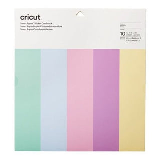 Cricut Smart Sticker Cardstock - 33x33cm Pastels (Pack of 10 Sheets)