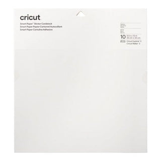 Cricut Smart Sticker Cardstock - 33x33cm White (Pack of 10 Sheets)