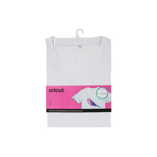 Cricut White V-Neck T-Shirt - Size Small